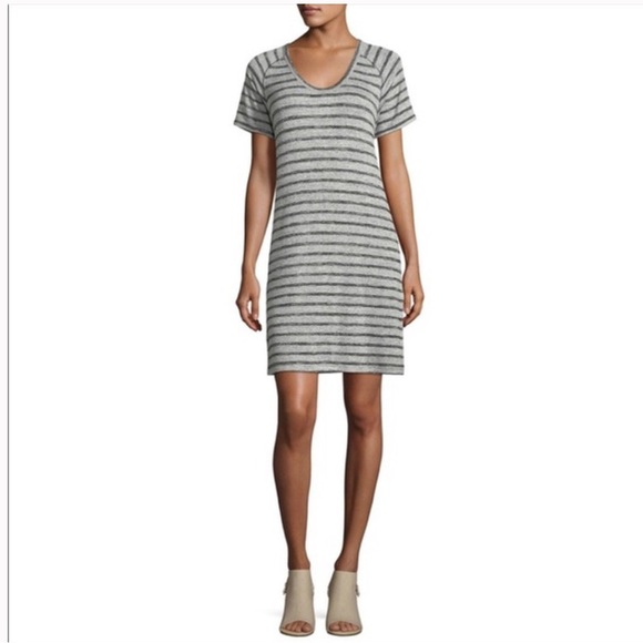 Rag & Bone Black and Gray Striped Mini Dress - Picture 1 of 9